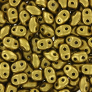 Matubo MiniDuo Beads 4x2.5mm Matte - metallic aztec gold